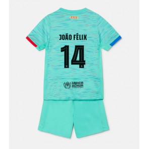 Barcelona Joao Felix #14 Dětské Alternativní dres komplet 2023-24 Krátký Rukáv (+ trenýrky)